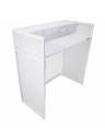 ProX VISTA DJ Booth Facade Table Station w/ Scrim Kit and Travel Bag - White