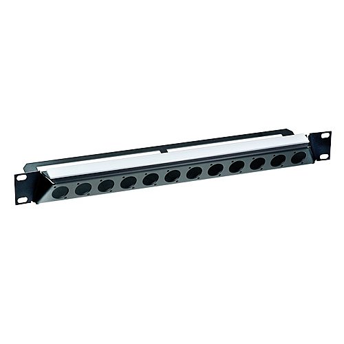 Neutrik NZP1RU-12 Angled Rack Panel w/ 12x D-Type