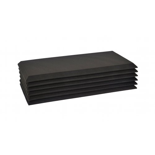 Soundcontrol Acoustics SuperFirm Beveled Foam Panels 2x24x48 Inch - 6 Pack