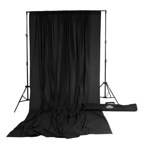 Savage Port-A-Stand w/ Black Solid Muslin Backdrop