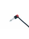 Cable Techniques Low-Profile Right Angle 1/4in TS w/Large Cap - Red