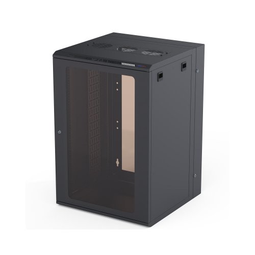 AVShop Double Hinged Wall Mount Rack with 10/32 Threaded Rails - 18U