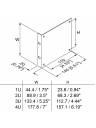 AVShop Universal 1U Rear Rack Bracket for Non-Rack-Eared Shelves (Pair)