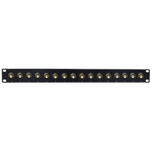 AVShop 1U BNC 75 Ohm Patch Panel 3G-SDI (16-Port/Loaded)