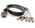 Molded VGA to 5 x BNC Cable Male to Male - VGA Whip 15 ft
