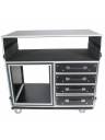 ProX ATA Flight Style Mixing Console Case 12U Shockproof Rack (2) Side Tables