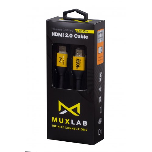 Muxlab Premium Certified HDMI 2.0 Cable, 3M