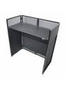 ProX VISTA DJ Booth Facade Table Station w/ Scrim Kit and Travel Bag - Black