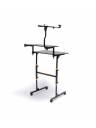 RocknRoller Compact 2-Tier Travel Keyboard Stand w/Shelf & Boom Bundle