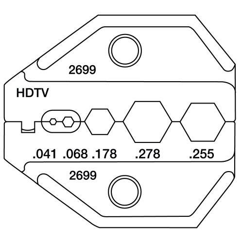 Greenlee PA2699 Universal HDTV Die for CrimpALL 8000/1300