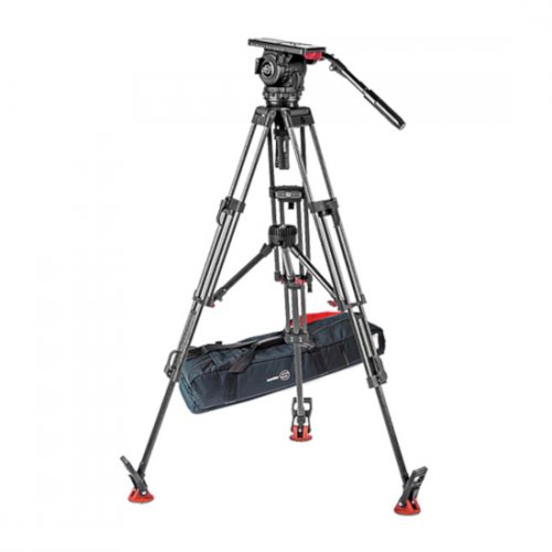 Sachtler System Video 18 w/ ENG 2 Carbon Fibre Tripod Kit, Mid-Level Spreader
