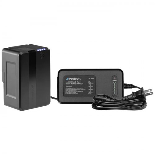 Wescott MV95 Mini V-Mount 14.8v Lithium-ion Battery (95Wh) & Charger Kit