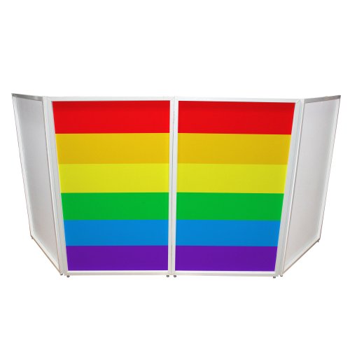 ProX Pride Rainbow Design DJ Facade Enhancement Scrim (Set of Two)