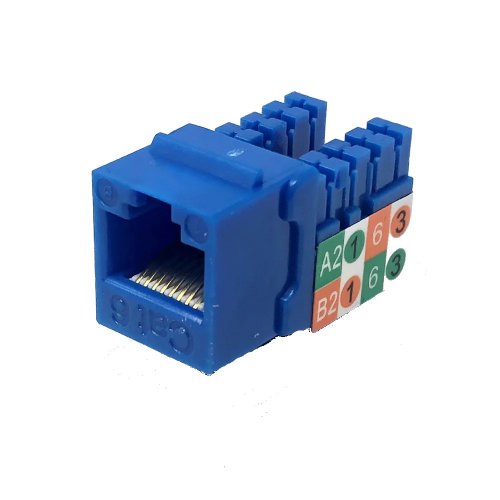 AVShop RJ45 Cat6 110 Punch-Down Keystone Jack (Blue)