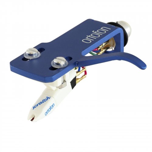 Ortofon OM Scratch White Premounted on SH-4 Blue