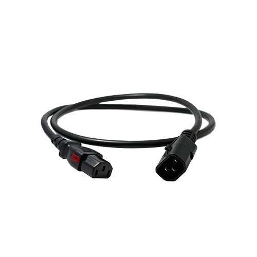 Locking IEC to IEC Power Cable 18AWG - 3 Foot