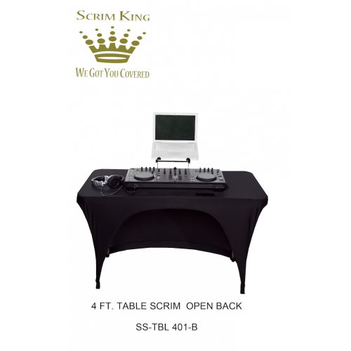 Scrim King TBL401-B 4ft Table Scrim (Open Back) - Black