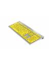 Logickeyboard Large Print Black on Yellow ALBA Slimline Keyboard - Mac