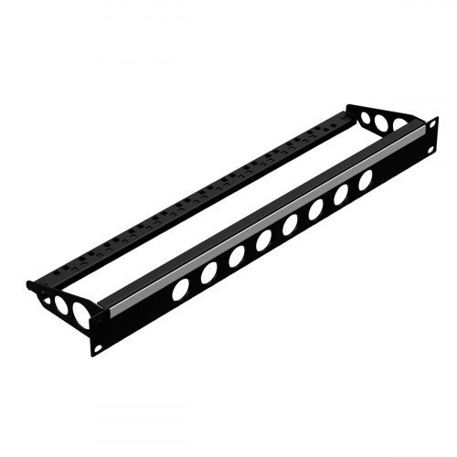AVShop D-Type Punched Rack Panel - 1U / 8 Holes w/ Cable Support