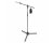 Gravity Microphone Stand w/ Tripod Base & 2-Point Telescoping Boom - Black