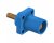 Hubbell HBLMRSBL 400A Cam Lock Male Panel Mount Threaded - Blue