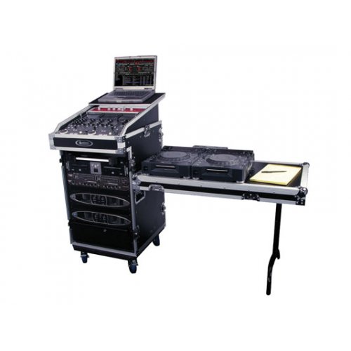 Odyssey Glide Style Combo Rack 13U Slant / 16U Vertical with Table