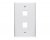 AVShop Wall Plate, 2-Port Keystone - White