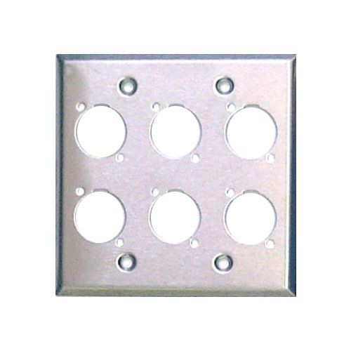 AVShop.ca Double Gang 6 x D Neutrik Punch Wall Plate