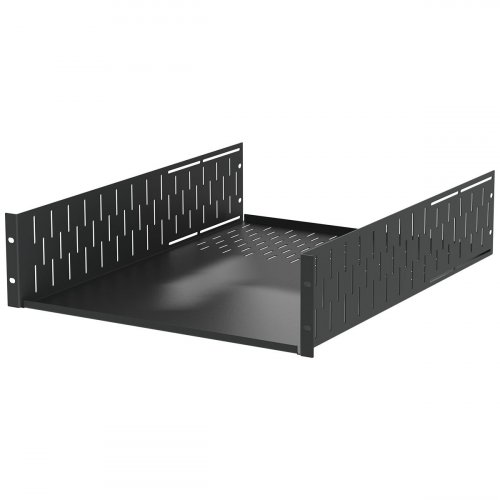 AVShop 3U Black Clamping Rack Shelf - 23 5/8\" Deep
