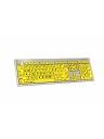 Logickeyboard Large Print Black on Yellow ALBA Slimline Keyboard - Mac
