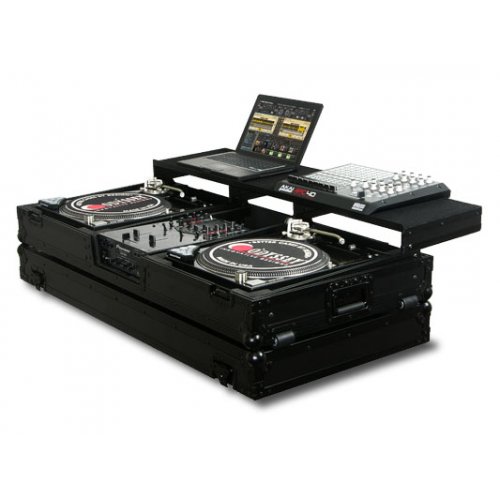 Odyssey Black Label Glide Style Turntable Battle Coffin for 10in Mixer