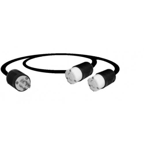 BRTB Twist-Lock Y-Cord - Male to Dual Female, 14 Gauge