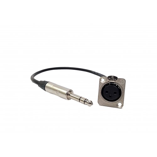 BRTB Neutrik TRS 1/4\" to XLR Female Panel Mount Cable - 18 inch