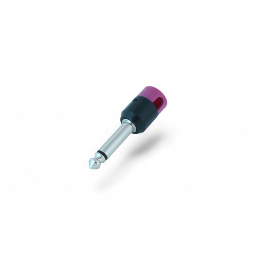 Cable Techniques Low-Profile Right Angle 1/4in TS w/Large Cap - Purple