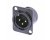 Neutrik NC3MD-L-B-1 3 Pin XLR Male D-Type Mount (Black/Gold)