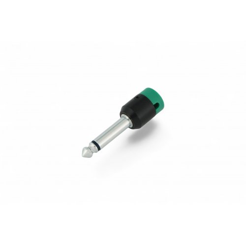 Cable Techniques Low-Profile Right Angle 1/4in TS w/Standard Cap - Green