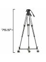 E-Image EG25A2D 2-Stage Aluminum Tripod & Dolly Kit