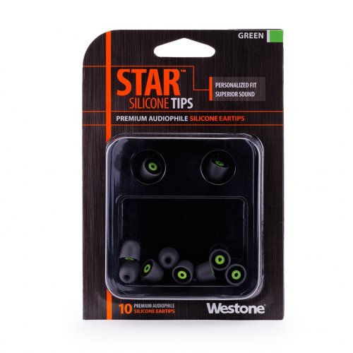 Westone STAR Silicone Eartips - Green (10 Pack)