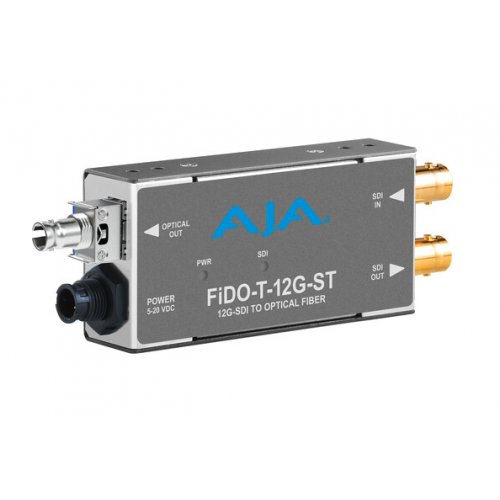 AJA FiDO-T-12G-ST 1-Channel 12G-SDI to Single Mode ST Fiber Transmitter