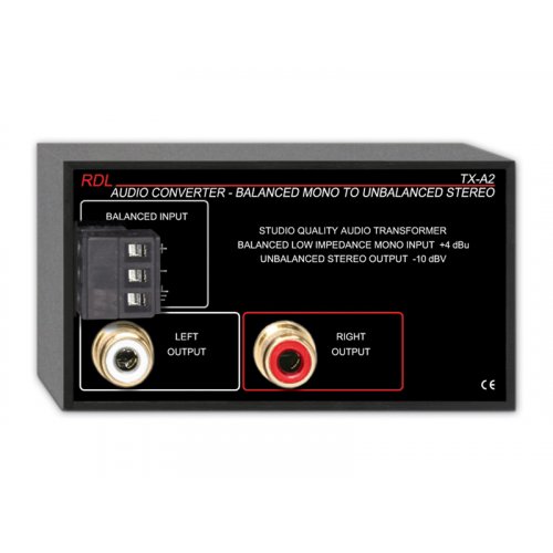 RDL TX-A2 Audio Converter - Balanced to Unbalanced