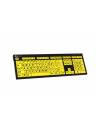 Logickeyboard Large Print Black on Yellow NERO Slimline Keyboard - PC
