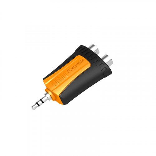 Seetronic MMJ3-2RF 3.5mm TRS Male to Dual RCA Female Adapter