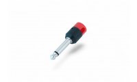 Cable Techniques Low-Profile Right Angle 1/4in TS w/Large Cap - Red