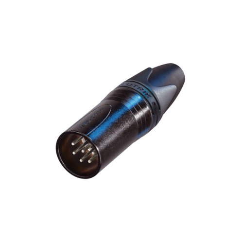 Neutrik NC6MXX-BAG - 6 Pin Black Male Inline XLR with Silver Contacts