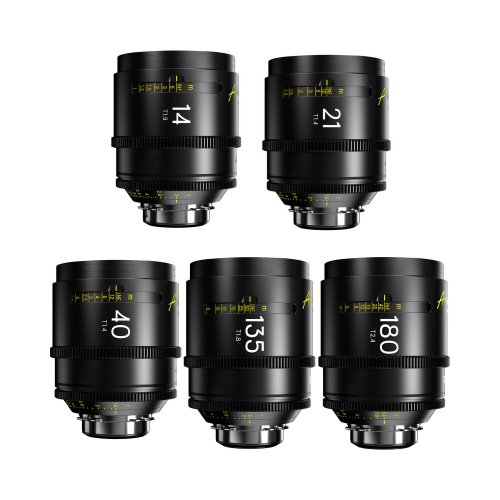 DZOFilm Arles Prime 14/21/40/135/180mm FF/VV 5pcs Cine Lens Kit B (PL Mount)