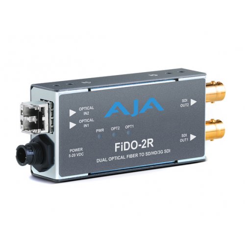 AJA FiDO-2R-MM 2-Channel Multi-Mode LC Fiber to 3G-SDI Receiver