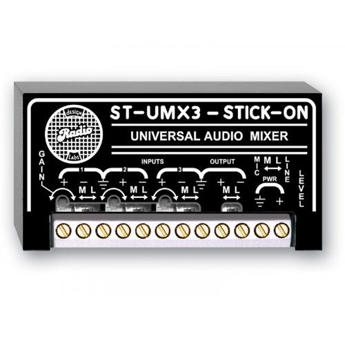 RDL ST-UMX3 3x1 Universal Audio Mixer