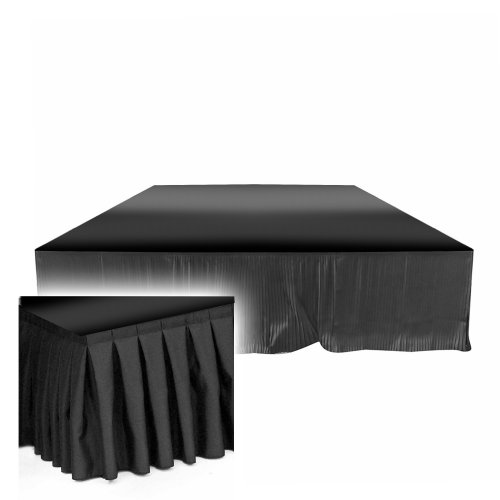 ProX Polyester 40\" Fabric Stage Skirt Black Style for ProX XSQ-Stages