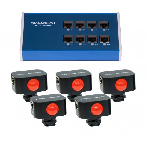 SKAARHOJ ETH-TALLY-LINK-V2-x5 Tally System for 5 Cameras