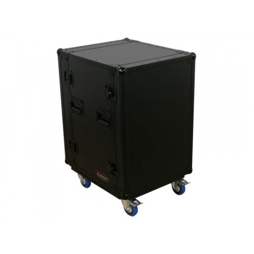Odyssey Black Label 16U Amp Rack on Wheels